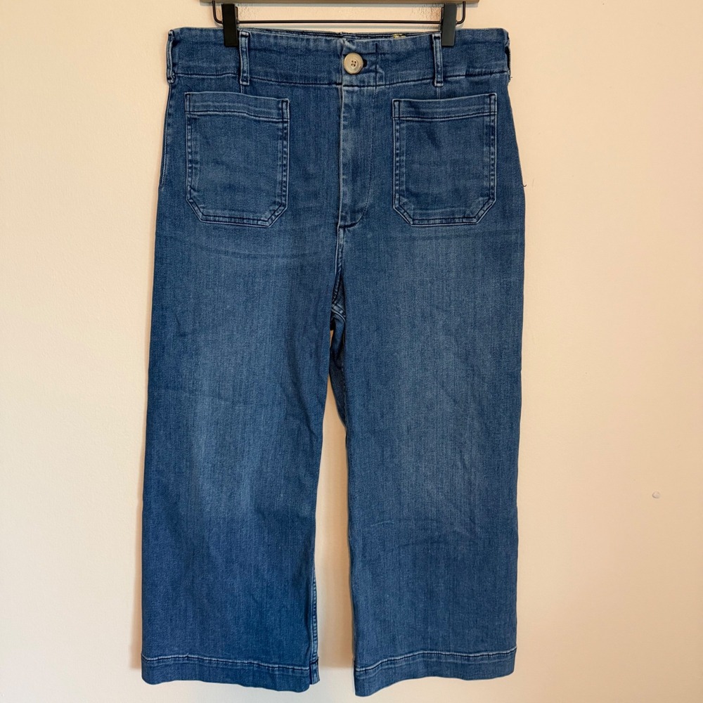 Maeve Colette Wide Leg cropped pants 32P boho classic minimalist preppy